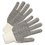 MENS SIZE STRING KNIT DOTTED 2 SIDES GLOVE - STANDARD /