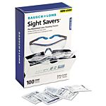 BAUSCH & LOMB SIGHT SAVERS, PRE-MOISTENED CLEANING TISSUES, 8""x5"", 100/BX