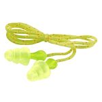 EARPLUG TRI-FLANGE CLOTH CORD